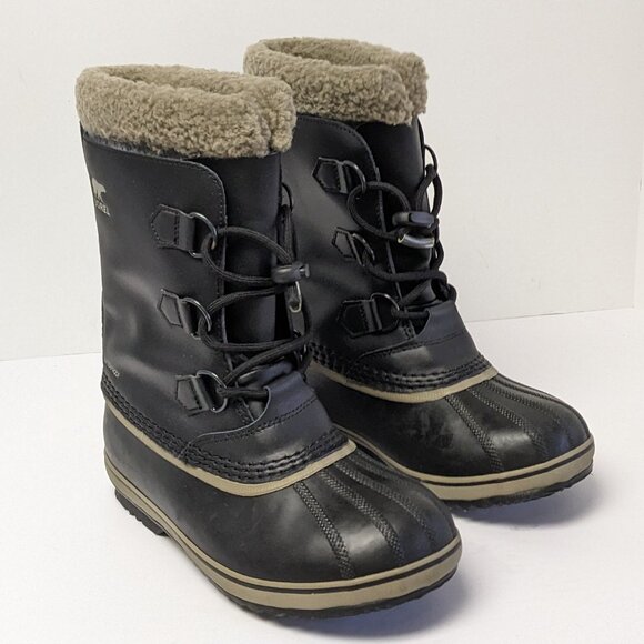 Sorel Yoot Pac Winter Snow Boots, Black, Big Kids M
